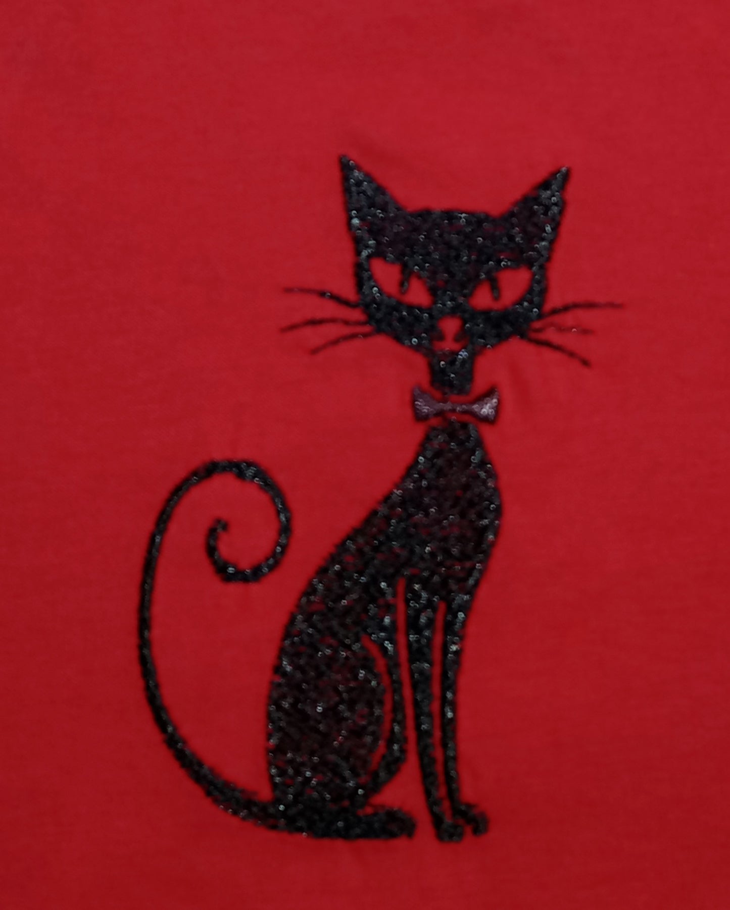 Bowtie Cat - Black Thread
