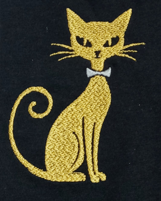 Chat avec nœud papillon - Or foncé