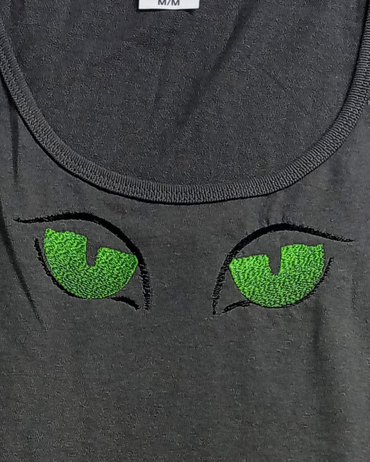 Vision nocturne - Débardeur gris à motifs vert et noir