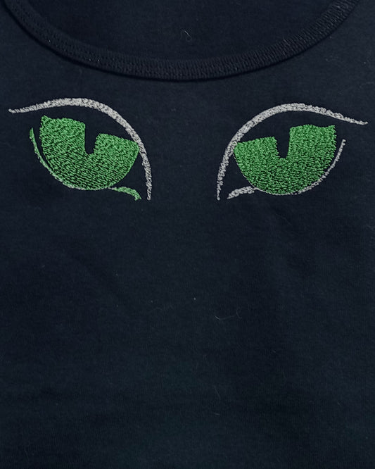 Vision nocturne - Vert et argent sur débardeur noir