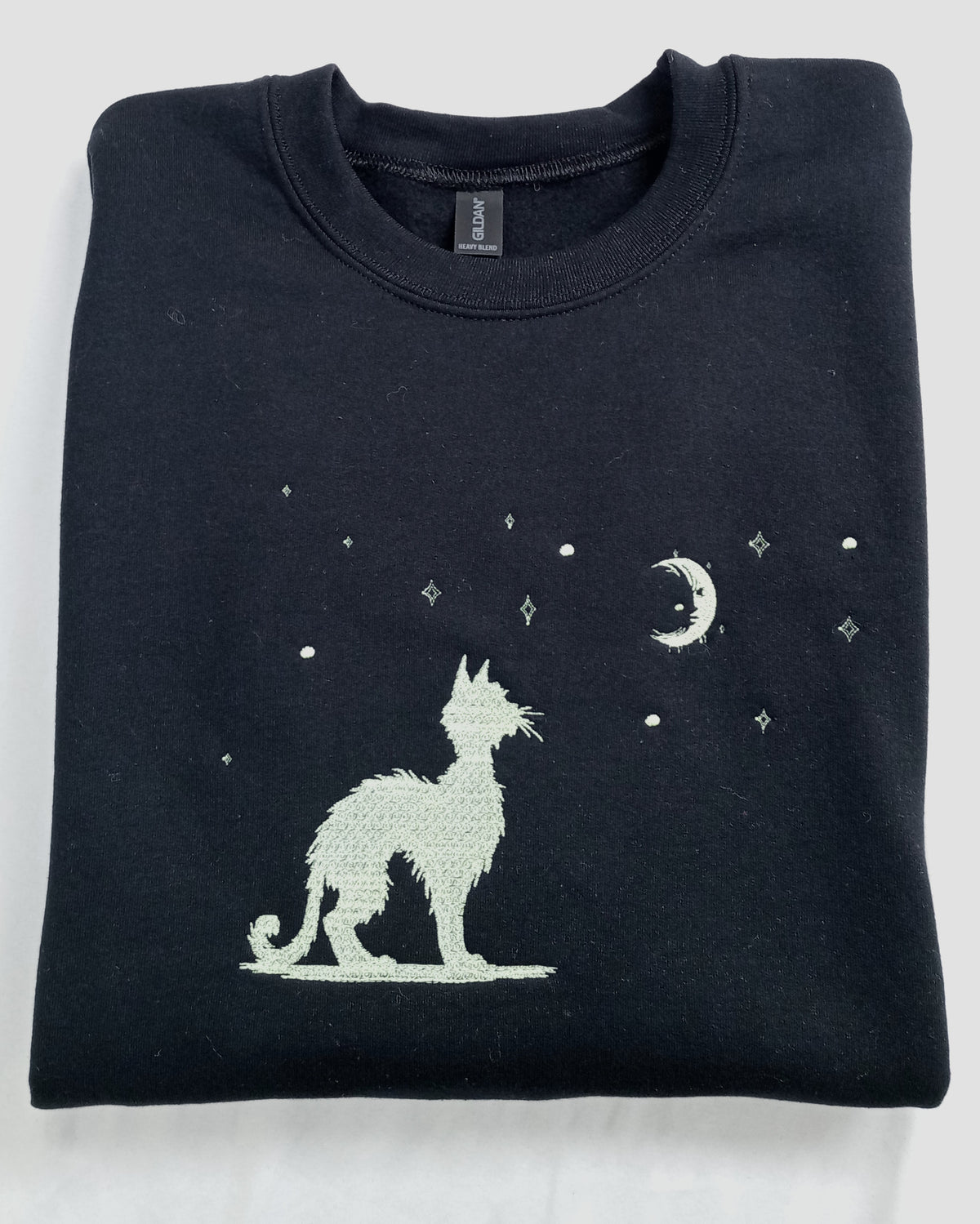 Moonwatch - Glow-In-the-Dark Thread on Black Sweatshirt