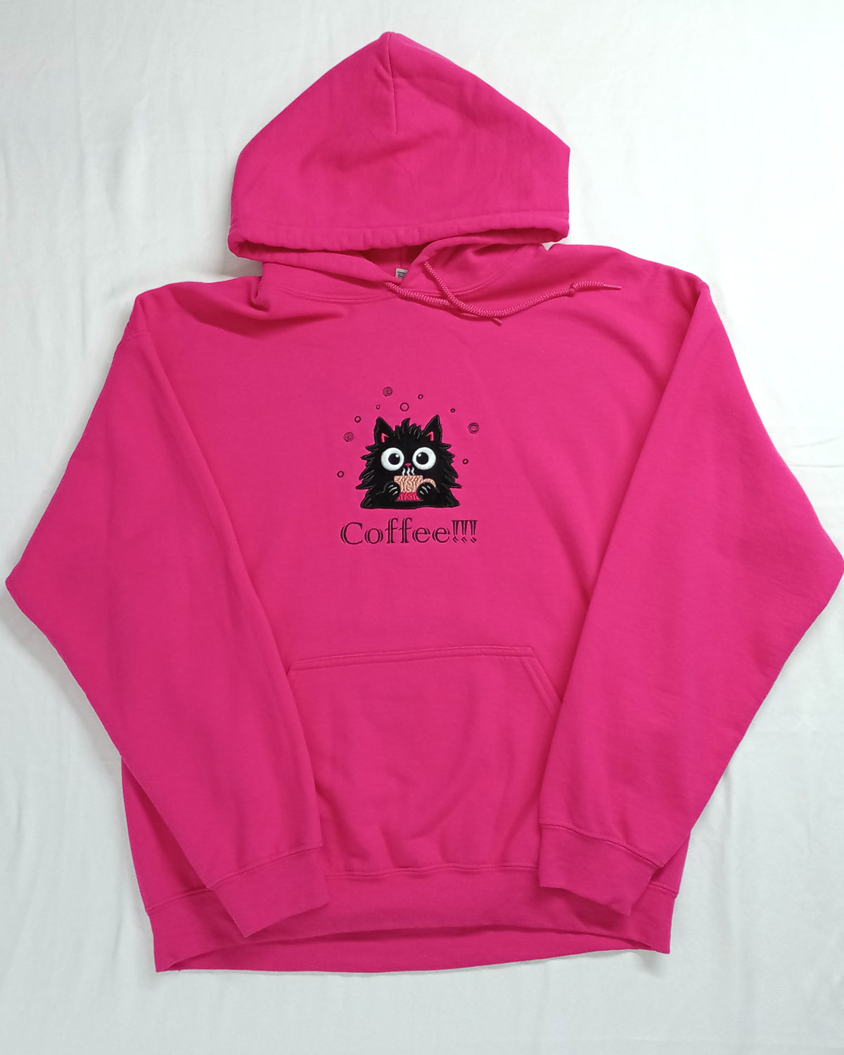 Café !!! - Noir sur sweat à capuche Heliconia