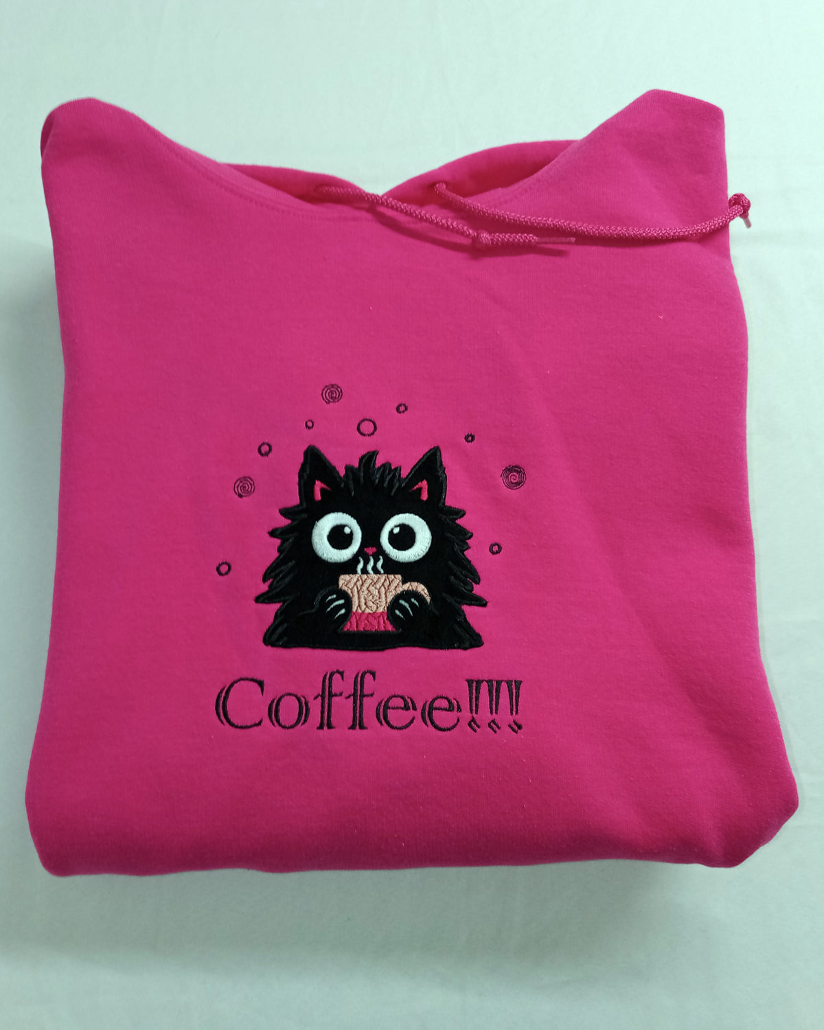 Café !!! - Noir sur sweat à capuche Heliconia