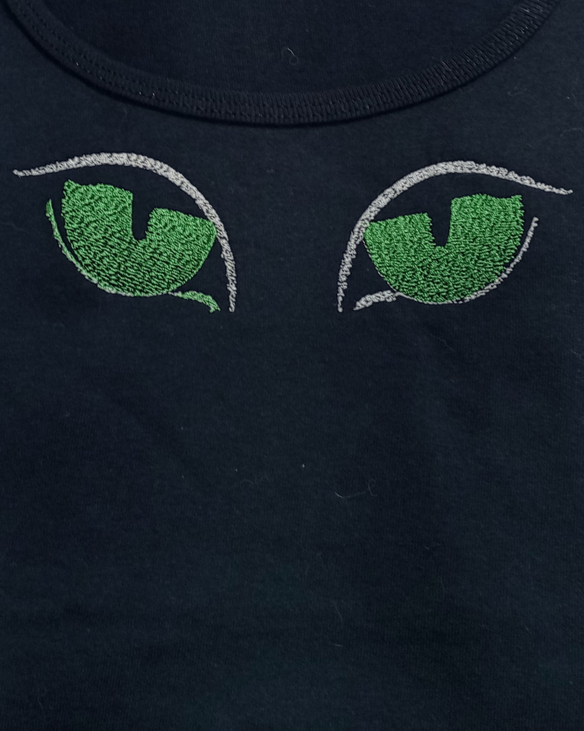 Night vision - Green and Silver on Black Tank top