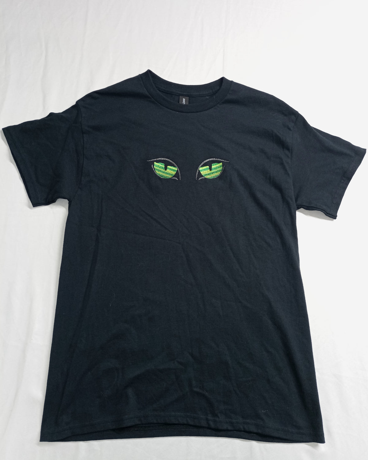Vision nocturne - Vert/Jaune et Argent sur T-shirt noir
