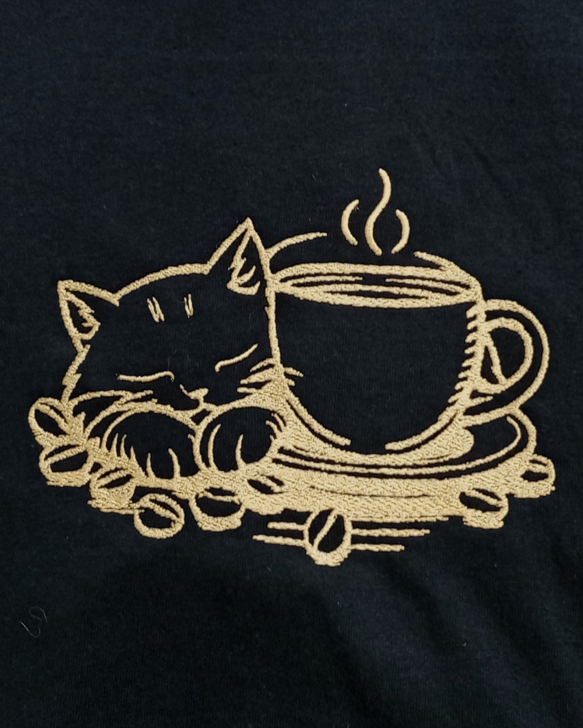 Chat Mocha - Fil doré brillant