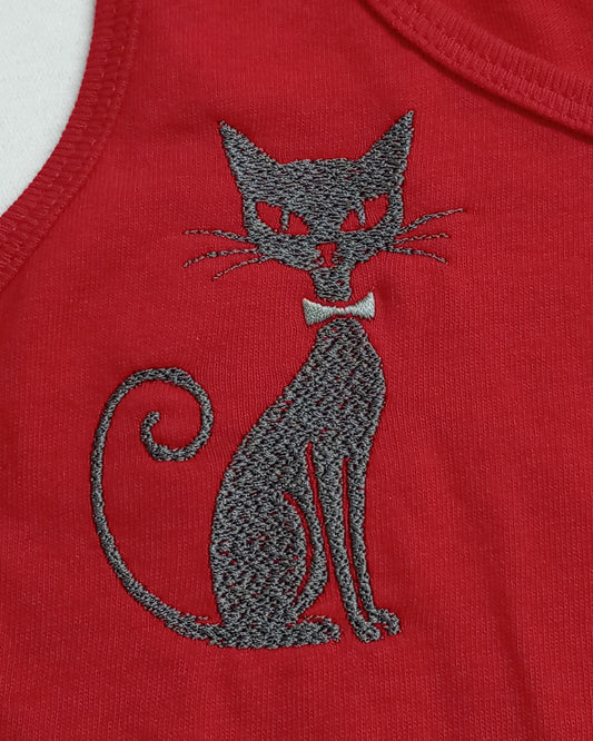 Chat nœud papillon - Fil gris