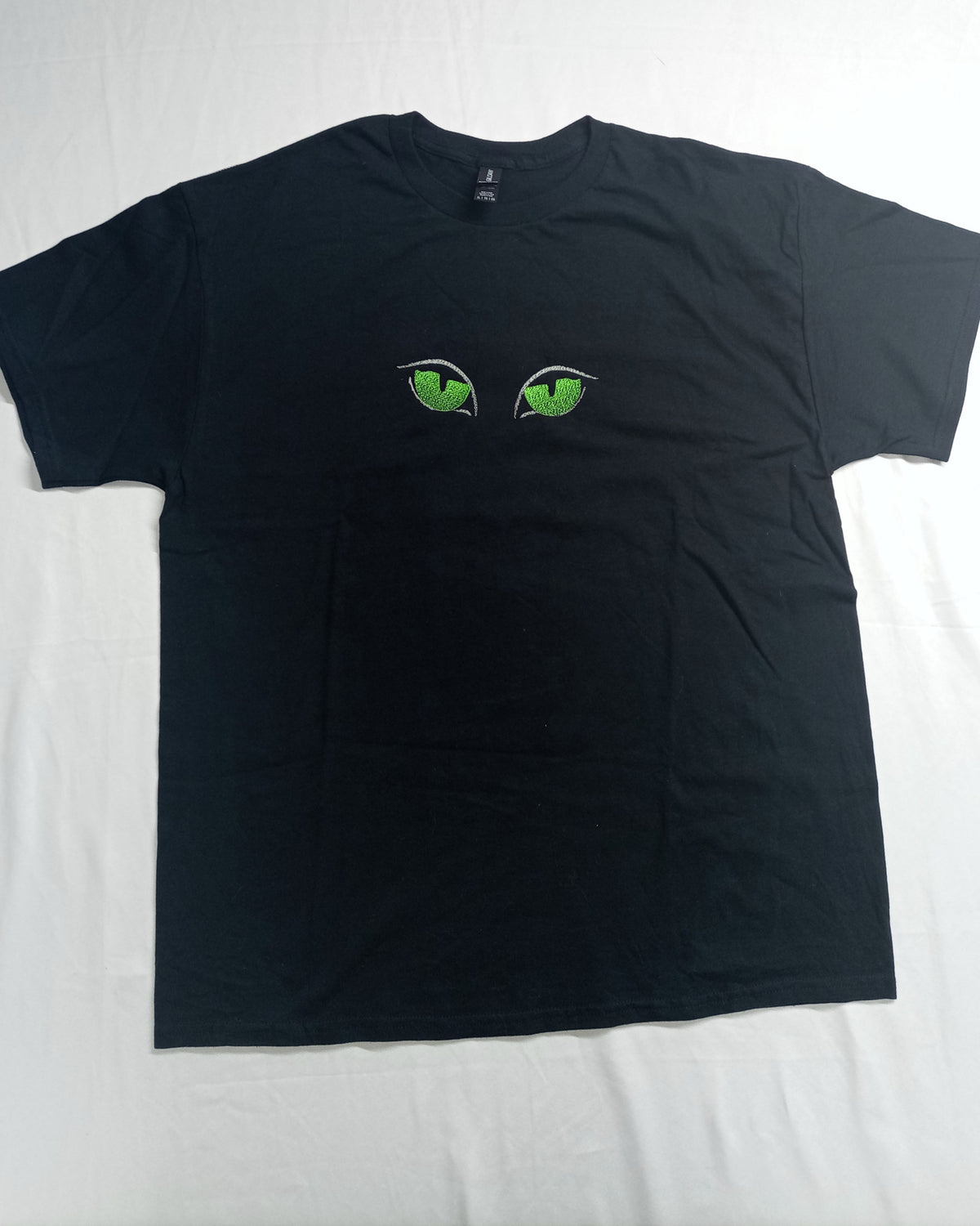 Vision nocturne - T-shirt noir à motif vert et argent