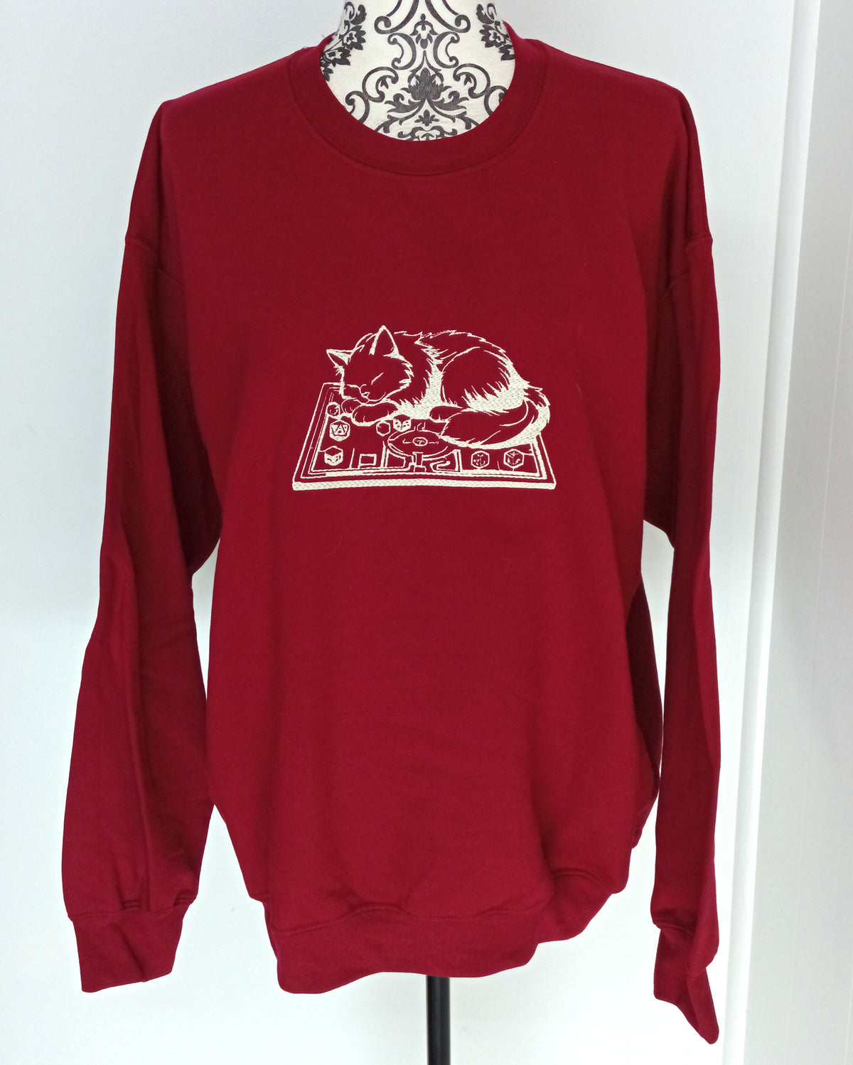 Plateau de jeu - Sweat à capuche grenat avec inscription blanche