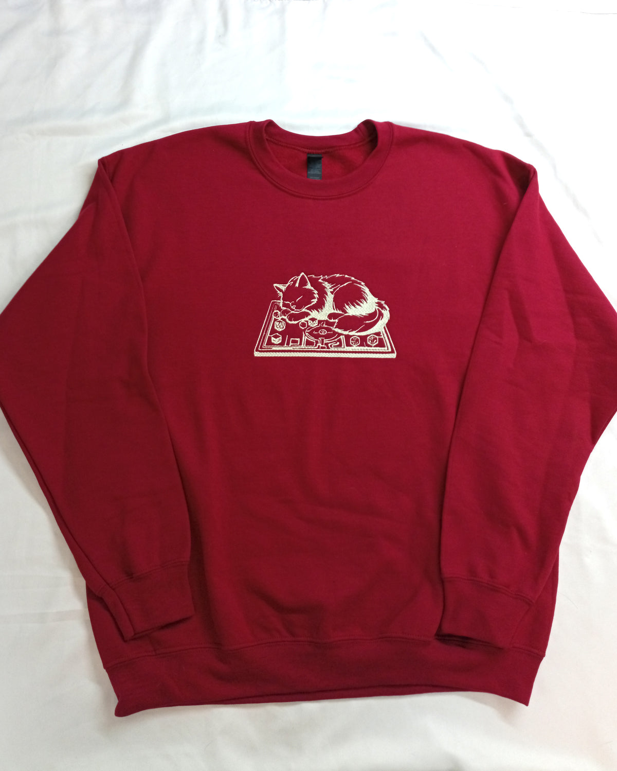 Plateau de jeu - Sweat à capuche grenat avec inscription blanche