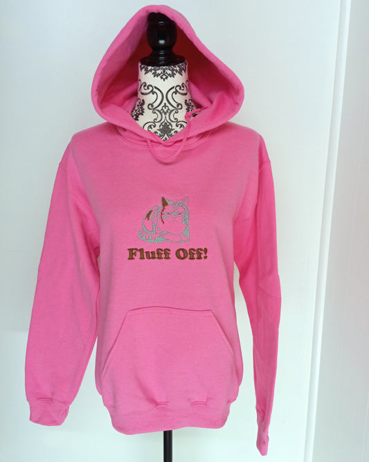Fini les peluches ! - Fil argent et marron sur sweat à capuche Azalia