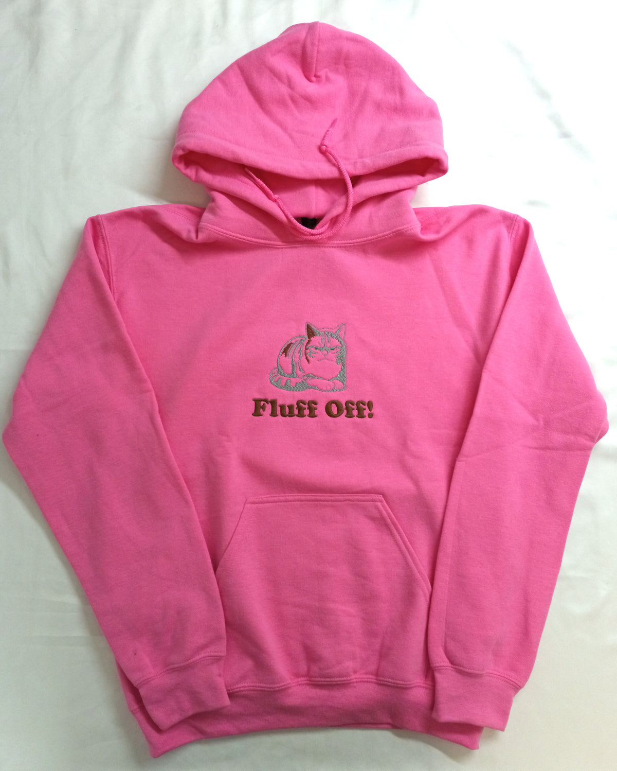 Fini les peluches ! - Fil argent et marron sur sweat à capuche Azalia
