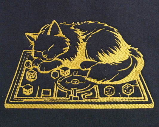 Plateau de jeu - Hoodie noir avec motif doré foncé